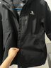 骆驼（CAMEL）三防冲锋衣户外登山服防风防水防污三合一运动外套 AD22263513X，抓绒内胆幻影黑女 L 实拍图