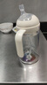 bebebus彩虹学饮杯鸭嘴杯婴儿水杯6个月以上宝宝非奶瓶防呛重力球吸管杯 简约白 270ml 【吸嘴杯】 实拍图