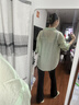 茵曼（INMAN）章若楠同款欧若风天丝薄开衫女装衬衫2025夏季新品长袖衬衣 多扣款薄荷绿-18424138 M 实拍图