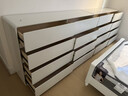 SAMEDREAM简约实木斗柜卧室床尾置物柜奶油收纳柜客厅靠墙抽屉烤漆柜子 「顶配扩容王」8斗【100cm】奶油白 实拍图