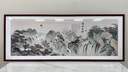 墨派新中式客厅装饰画沙发背景墙挂画办公室山水画横幅手绘国画壁画 流水生财 160*60cm/实木框+喷绘(适合2.0米沙发) 实木边框 实拍图