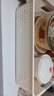 名创优品同款 杂物收纳筐塑料桌面收纳盒厨房橱柜零食玩具整理筐 奶油色矮款中号+矮款特大号 实拍图