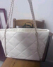 CHARLES&KEITH大容量菱格链条单肩托特包包女包女士生日礼物CK2-30151422 Cream奶白色 特大包 实拍图