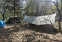 骆驼（CAMEL）户外精致露营涂银大型天幕帐篷野营防雨便携式野炊遮阳棚 1J32250522 松枼色 实拍图