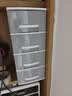 坤奉办公桌面收纳盒简约塑料小抽屉式收纳柜书桌上学生文件杂物储物箱 中号-四层烟灰色【加厚加固】 实拍图