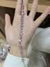 XUPING旭平首饰彩宝系列时尚气质人造石不规则优雅易搭简约精致清新手链 粉色手链 约17+3cm 实拍图