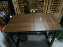 超·奈（CHAONAI）【顺丰到家】电脑桌家用台式简约办公卧室小户型学习桌简易书桌子 【单桌25MM厚桌面】黑架+古橡木 长100CM宽60CM高75CM 实拍图
