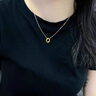 中国珠宝生日纪念礼物黄金吊坠女足金莫比乌斯环吊坠项链套链锁骨链 实拍图