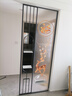 丝铭客厅艺术画长虹玻璃屏风隔断柜简约现代轻奢金属装饰架入户门玄关 A款黑色 实拍图