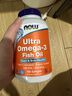NOW FoodsUltraOmega-3鱼油软凝胶 护心健脑助眠降脂易于吞咽 180粒 实拍图