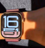 Apple Watch Series 10 智能手表46毫米玫瑰金色铝金属表壳梅子色回环式表带【GPS】 实拍图