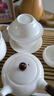 不拙白瓷茶具套装整套家庭用茶杯茶盘功夫茶具岩香侧把壶13头泡茶套装 实拍图