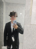 法蒙泽西服套装男士三件套商务职业正装小西装男结婚新郎上班修身外套男 黑色(西服+西裤+衬衫+大礼包) 4XL【155-170斤】 实拍图