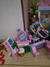 哲高积木拼装过家家房间女孩空间摆件儿童女孩生日礼物 画架+钢琴(2盒装) 实拍图
