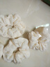新款奶油泡芙大肠发圈女简约复古褶皱头花头绳丸子头皮筋气质发饰 米白奶油褶皱发圈 实拍图