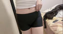 裤袜菇凉女生安全裤夏季外穿高腰紧身收腹高弹力防走光纯棉透气打底短裤 黑色【一条装】抑菌 免穿内裤 M 码（80-95斤可选） 实拍图