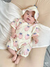 babylove婴儿连体衣夏季竹棉山茶纱布和尚服新生儿宝宝衣服薄款透气哈衣 实拍图