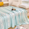 夏季竹纤维毯子沙发盖毯夏天成人凉感冰丝毯儿童午睡毯披肩毛巾被 小鲸鱼蓝 单人盖毯-150*220cm 实拍图
