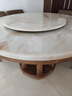 采薇 大理石餐桌家用餐桌椅组合实木白蜡木大圆桌现代简约圆形饭桌 1.2米单餐桌(带转盘) 实拍图