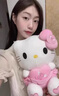 哈喽keiti玩偶hello凯蒂kitty公仔布娃娃猫玩偶抱枕女生睡觉毛绒 天使【95%都选择】 50厘米 实拍图