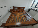 鲁班一木 实木床新中式双人床老榆木全实木简易木床卧室家具婚床尺寸定制 一件床头柜 实拍图