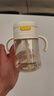 皇宠儿童牛奶杯一岁以上学饮水杯弹盖吸管杯直饮奶瓶330ml+背带 实拍图