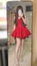 具趣夏季玫瑰人生公主裙蝴蝶结千金感无袖收腰短款2025连衣裙 红色M105斤以内 （此款裙摆齐平） 实拍图