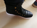 可尼特高帮鞋男休闲潮流板鞋韩版英伦小白鞋 黑色lt568 41运动码 实拍图