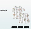 贝肽斯儿童睡衣男童短袖夏季纯棉2026新款女童冰丝宝宝家居服套装 实拍图