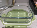 欣美雅（xinmeiya）可微波炉玻璃饭盒分隔耐热玻璃碗带盖密封保鲜盒便当盒餐盒上班族 【掌柜力荐】抹茶1060+640+380 实拍图