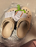 crocs卡骆驰洞洞鞋贝雅卡骆班轻便耐磨一脚蹬休闲鞋|205089 冬日白/彩色-1LI 36 /37(220mm) 实拍图