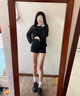 FILA 斐乐官方LAVA女鞋夏季帆布鞋休闲鞋板鞋小白鞋运动鞋黑色鞋子 黑色-BK 36.5 实拍图