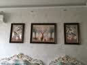 心泊 客厅装饰画欧式现代简约沙发背景墙画美式玄关走廊过道壁画三联 B款-（仿木框） 两侧63x80-中间100x80  实拍图