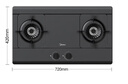 美的（Midea）燃气灶4.6kw大火力家用煤气灶天然气双眼灶炉灶 磨砂面板台嵌两用猛火灶JZT-RA46 实拍图