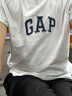 GAP男女装春季款纯棉字母logo短袖T恤常规上衣美版570044 白色 XL 美码 2XL亚洲码185/108A 【偏小，建议选大一码】 实拍图