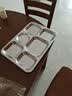 今万福 不锈钢餐盘学校食堂饭盘304不锈钢分格餐盘 新无勺六格 实拍图
