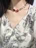 须橘新中式多巴胺彩色项链女甜妹串珠项链女小众高级感锁骨链女生颈链 彩色多巴胺项链Y204 实拍图