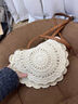 chongsukei小&ck洋气花边编织草编包包女2025新款夏季百搭斜挎包海边度假小 米白【收藏加购优先发货】 实拍图