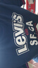 Levi's李维斯情侣美式宽松印花时尚简约舒适潮流纯棉圆领短袖T恤 藏青色 002A0-0002 S 实拍图