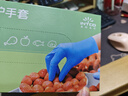 英科医疗（INTCO）一次性手套丁腈手套大码100只防护耐用食品级丁晴蓝色橡胶手套 实拍图