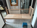 秋莹可升降榉木拼接床实木儿童床婴儿床加宽拼接大床小孩床边床拼接床 三护栏+5cm椰棕床垫(高度可调节) 可升降长180宽60高35【60护栏】 实拍图