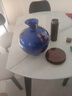 乾雅堂 景德镇陶瓷花瓶插花摆件玄关现代中式简约水晶釉 家居客厅餐桌卧室装饰工艺品电视柜摆设 水晶釉蓝色石榴瓶 实拍图