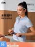 李宁POLO衫舒适耐洗短袖T恤女商务健身休闲运动上衣APLU256 实拍图
