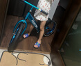 飞鸽（PIGEON）儿童平衡车滑步车幼儿滑行学步车两轮无脚踏童车14寸辐条轮冰蓝色 实拍图