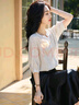 德玛纳【穿不腻的条纹】夏季气质V领拼接衬衫连袖宽松舒适衬衣女上衣 实拍图