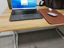 雅美乐电脑桌台式加粗加厚书桌学习桌办公家用简易电竞游戏桌浅胡桃色 实拍图