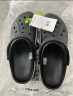 crocs卡骆驰洞洞鞋贝雅卡骆班轻便耐磨一脚蹬休闲鞋|205089 黑色/白色-066 41 /42(260mm) 实拍图