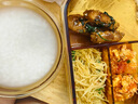 希乐扣耐热玻璃饭盒保鲜盒便当盒汤碗 烤箱冰箱微波炉饭盒 长三隔+圆+包 实拍图