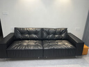 思必好意式极简电动功能真皮沙发现代简约客厅黑色皮艺沙发床新款 【头层小黄牛皮】直排沙发2.6米 实拍图