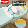世纪宝贝（babyhood）儿童洗头躺椅 宝宝洗澡神器可折叠家用洗头发床 可坐躺215B清新绿 实拍图